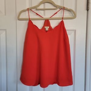 J. Crew Scalloped Racerback Tank Top.